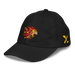 Front left angle of the MAS Kansas City Kings Wheelchair Basketball Lion Black Youth Dad Hat against a white background