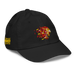 Front right angle of the MAS Kansas City Kings Wheelchair Basketball Lion Black Youth Dad Hat against a white background