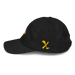 Left side angle of the MAS Kansas City Kings Wheelchair Basketball Lion Black Youth Dad Hat against a white background