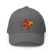 Front angle of the MAS Kansas City Kings Wheelchair Basketball Lion Grey Flexfit Curved Bill Fitted against a white background