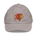 Front angle of the MAS Kansas City Kings Wheelchair Basketball Lion Grey Youth Dad Hat against a white background