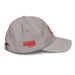 Right side angle of the MAS Kansas City Kings Wheelchair Basketball Lion Grey Youth Dad Hat against a white background