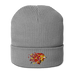 Front angle of the MAS Kansas City Kings Wheelchair Basketball Lion Light Grey Organic Beanie against a white background