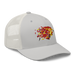 Front right angle of the MAS Kansas City Kings Wheelchair Basketball Lion Silver Curved Bill Trucker Snapback against a white background