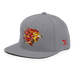 Front left angle of the MAS Kansas City Kings Wheelchair Basketball Lion Silver Flat Bill Snapback against a white background