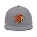 Front angle of the MAS Kansas City Kings Wheelchair Basketball Lion Silver Flat Bill Snapback against a white background