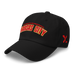 Front left angle of the MAS Kansas City Wheelchair Football Arch Black Dad Hat against a white background