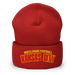 Front angle of the MAS Kansas City Wheelchair Football Arch Red Beanie against a white background