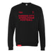 MAS Kansas City Wheelchair Football Black & Red Crewneck Sweatshirt on a white background