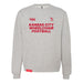 MAS Kansas City Wheelchair Football Heather Grey & Red Crewneck Sweatshirt on a white background