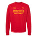 MAS Kansas City Wheelchair Football Red & Gold Crewneck Sweatshirt on a white background
