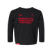 MAS Kansas City Wheelchair Football Toddler Black & Red Long Sleeve T-Shirt on a white background