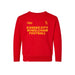 MAS Kansas City Wheelchair Football Toddler Red & Gold Crewneck Sweatshirt on a white background