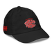 Front right angle of the MAS Kansas City Wheelchair Football Warp Youth Black & Red Dad Hat against a white background