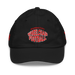 Front angle of the MAS Kansas City Wheelchair Football Warp Youth Black & Red Dad Hat against a white background