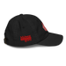 Right side angle of the MAS Kansas City Wheelchair Football Warp Youth Black & Red Dad Hat against a white background