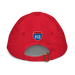 Back angle of the MAS Kansas City Wheelchair Football Warp Youth Red & Gold Dad Hat against a white background