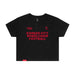 MAS Kansas City Wheelchair Football Women's Black & Red Crop T-Shirt on a white background