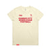MAS Kansas City Wheelchair Football Women's Butter & Red T-Shirt on a white background