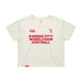 MAS Kansas City Wheelchair Football Women's Ecru & Red Crop T-Shirt on a white background