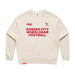 MAS Kansas City Wheelchair Football Women's Ecru & Red Modern Crewneck Sweatshirt on a white background