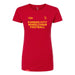 MAS Kansas City Wheelchair Football Women's Red & Gold Slim T-Shirt on a white background