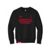 MAS Kansas City Wheelchair Football Youth Black & Red Crewneck Sweatshirt on a white background