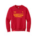 MAS Kansas City Wheelchair Football Youth Red & Gold Crewneck Sweatshirt on a white background