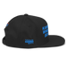 Right angle of the MAS Kansas City Wheelchair Softball Black Flat Bill Snapback against a white background