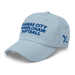 Front left angle of the MAS Kansas City Wheelchair Softball Light Blue Dad Hat against a white background