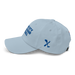 Left angle of the MAS Kansas City Wheelchair Softball Light Blue Dad Hat against a white background