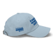 Right angle of the MAS Kansas City Wheelchair Softball Light Blue Dad Hat against a white background