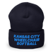 Front angle of the MAS Kansas City Wheelchair Softball Navy Beanie against a white background