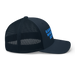 Right angle of the MAS Kansas City Wheelchair Softball Navy Curved Bill Trucker Snapback against a white background