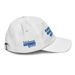 Right angle of the MAS Kansas City Wheelchair Softball White Youth Dad Hat against a white background