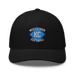 Front angle of the MAS Kansas City Wheelchair Softball Diamond Black Curved Bill Trucker Snapback against a white background