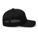 Right angle of the MAS Kansas City Wheelchair Softball Diamond Black Curved Bill Trucker Snapback against a white background