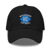 Front angle of the MAS Kansas City Wheelchair Softball Diamond Black Dad Hat against a white background