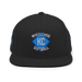 Front angle of the MAS Kansas City Wheelchair Softball Diamond Black Flat Bill Snapback against a white background