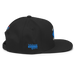 Right angle of the MAS Kansas City Wheelchair Softball Diamond Black Flat Bill Snapback against a white background