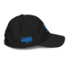 Right angle of the MAS Kansas City Wheelchair Softball Diamond Black Youth Dad Hat against a white background
