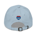 Back angle of the MAS Kansas City Wheelchair Softball Diamond Light Blue Dad Hat against a white background