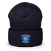 Front angle of the MAS Kansas City Wheelchair Softball Diamond Navy Beanie against a white background