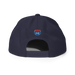 Back angle of the MAS Kansas City Wheelchair Softball Diamond Navy Flat Bill Snapback against a white background