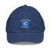 Front angle of the MAS Kansas City Wheelchair Softball Diamond Royal Youth Dad Hat against a white background