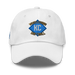 Front angle of the MAS Kansas City Wheelchair Softball Diamond White Dad Hat against a white background