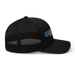 Right angle of the MAS Kansas City Wheelchair Softball Script Black Curved Bill Trucker Snapback against a white background