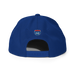 Back angle of the MAS Kansas City Wheelchair Softball Script Royal Blue Flat Bill Snapback against a white background
