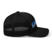 Right angle of the MAS Kansas City Wheelchair Softball Slant Black Curved Bill Trucker Snapback against a white background