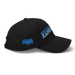 Right angle of the MAS Kansas City Wheelchair Softball Slant Black Dad Hat against a white background